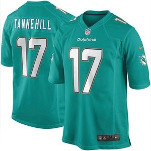 •EUC•NFL Youth Miami Dolphins Ryan Tannehill Nike Aqua Team Color Game Jersey